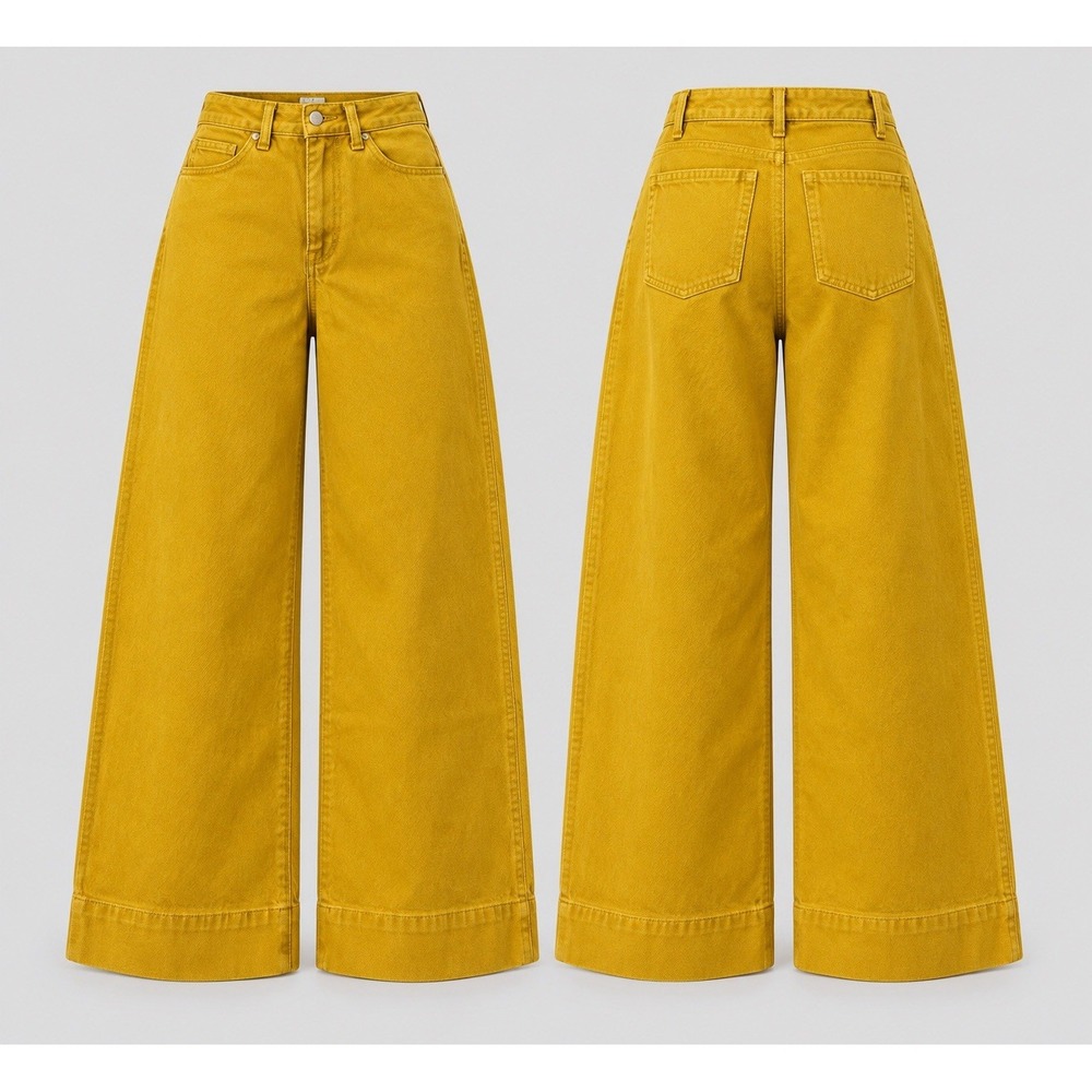 Madewell  Wide-Leg Jeans womens 24 /25 Yellow/Gold  y2k